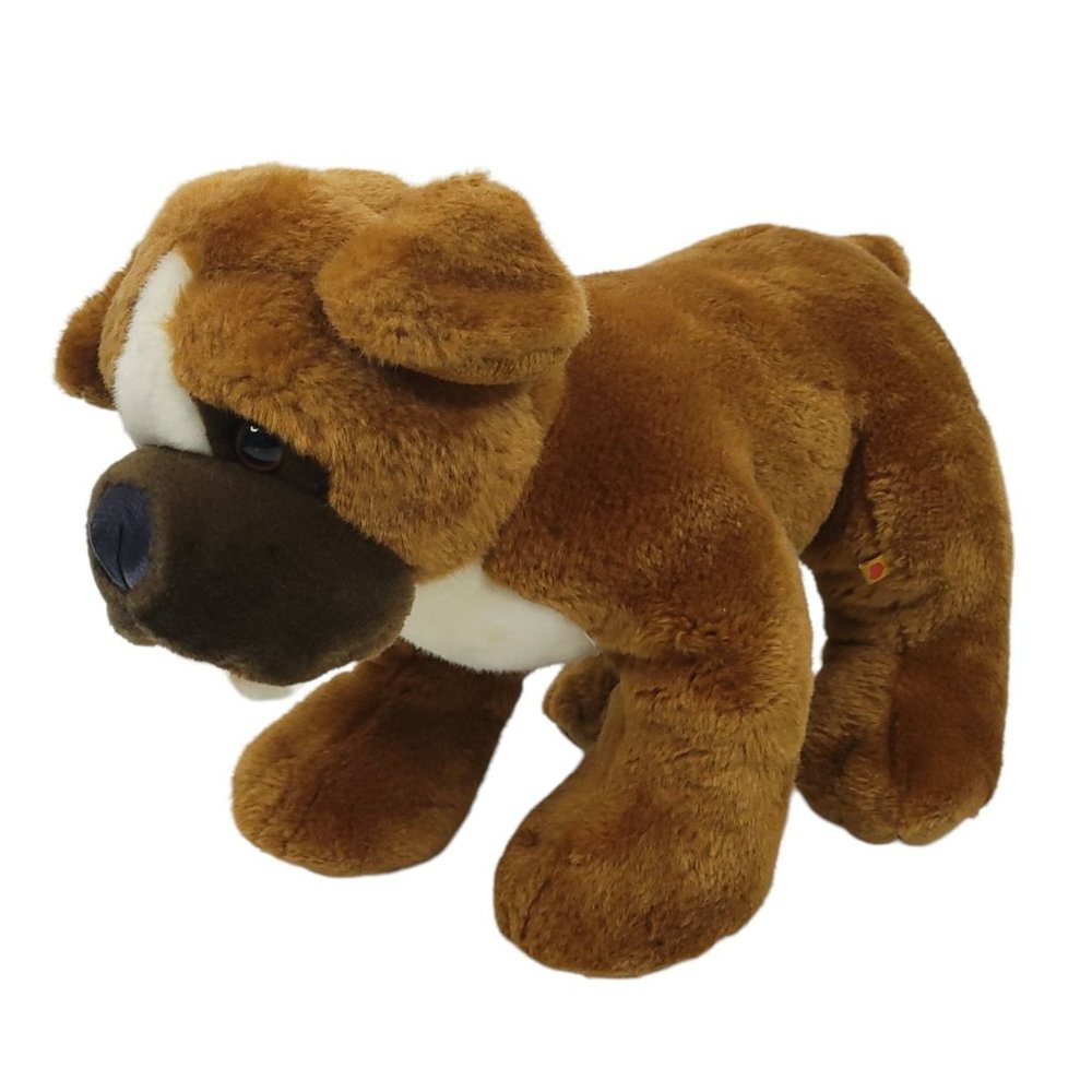 Build A Bear Workshop Boxer Bulldog Plush 14" Stuffed Animal Toy Brown White BAB